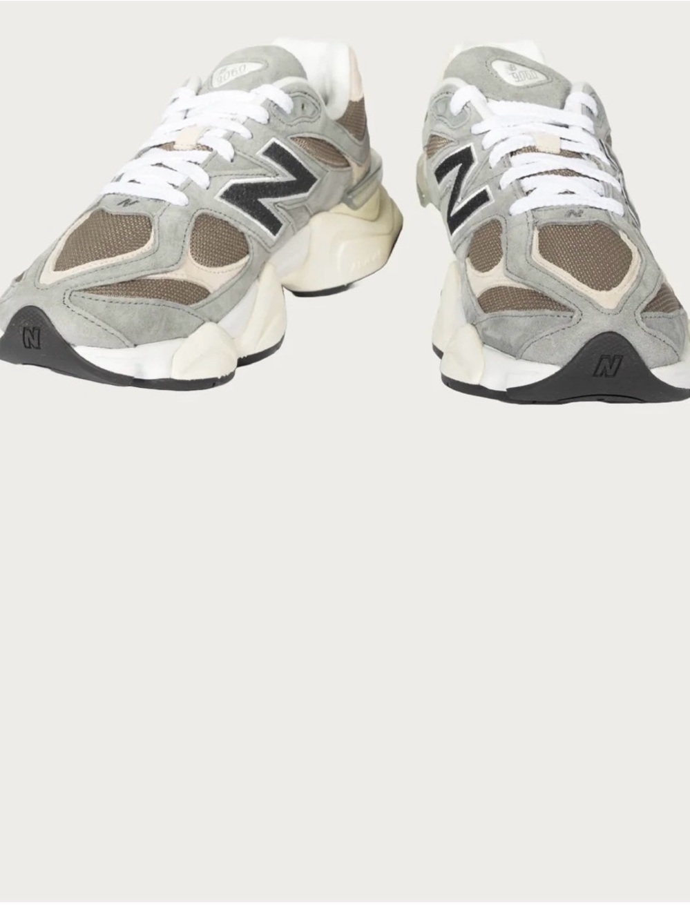 New Balance Grey Brown 9060 Lifestyle Sneakers